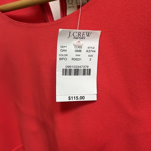 Beautiful J. Crew Coral Scalloped Dress Size 2 - Picture 2 of 2